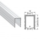 Aluminium Capping Channel for 9mm Panels (2mts)